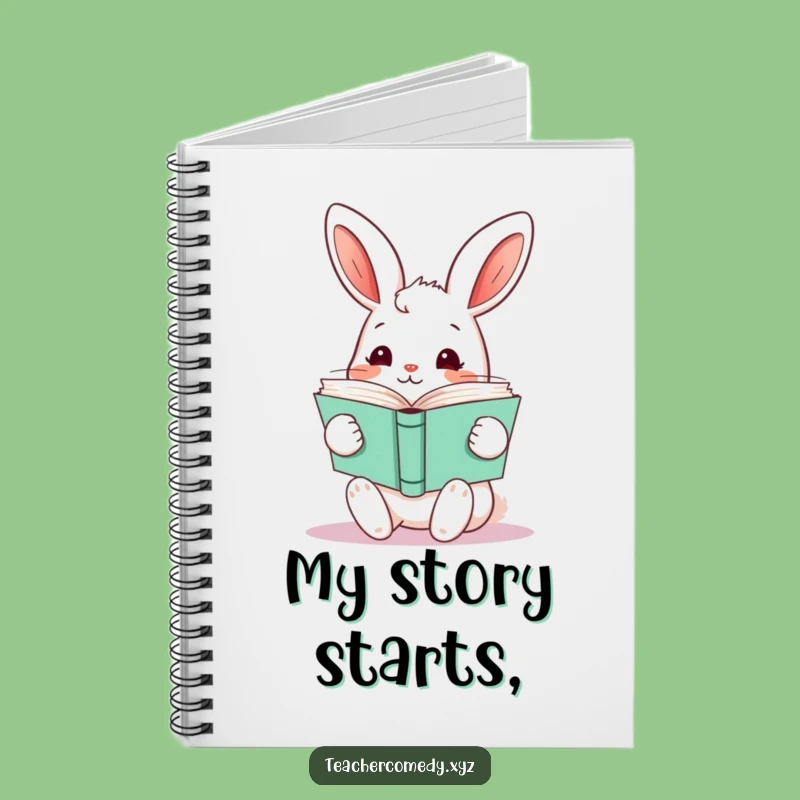 Funny Kawaii Rabbit Books Notebook - Hilarious Journal for Reader's Notes