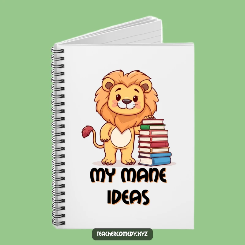 Funny Lion Bookworm Notebook: Write Your Own Epic!