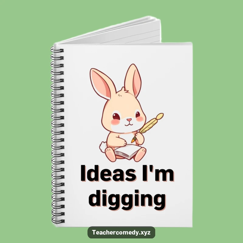 Funny Rabbit Quill Notebook: Curious Scholar Journal, Sweet Funny Gift for Writers and Students