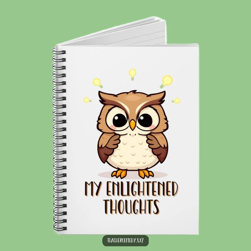 Funny Wise Owl Notebook - Smart Gift for Ideas