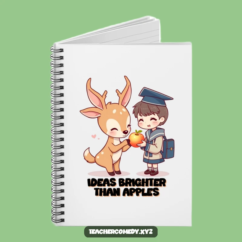 Funny Deer & Student Notebook: Write Your Story, Glowing Apple.