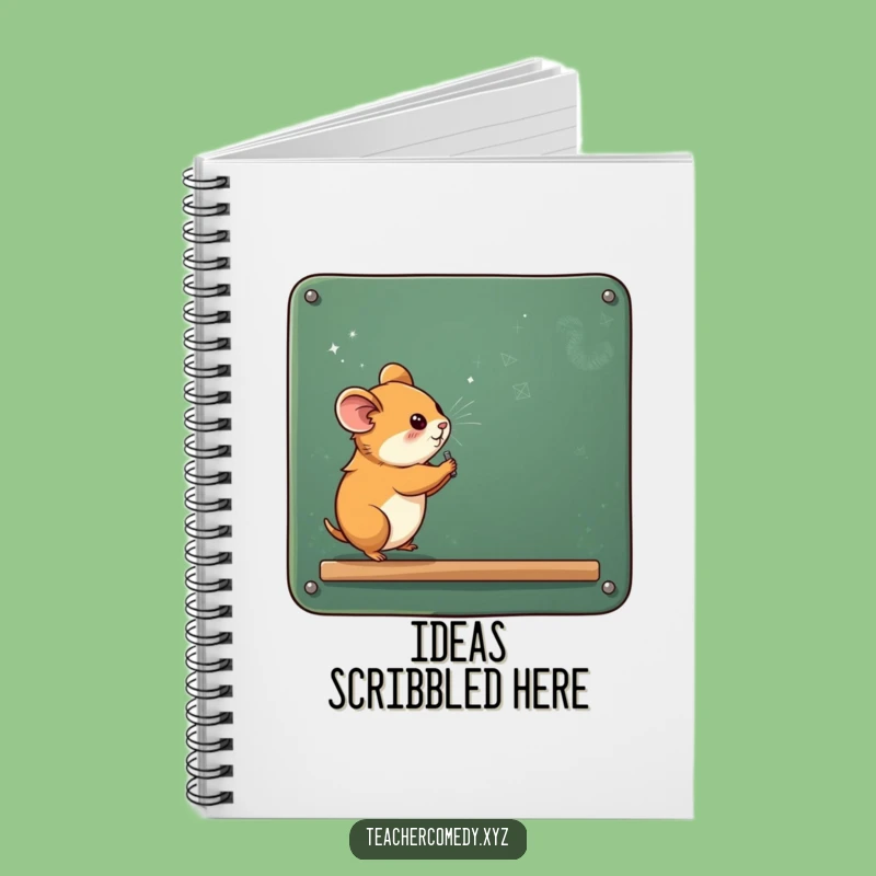 Funny Hamster Chalkboard Notebook - Jot Down Ideas with a Smile
