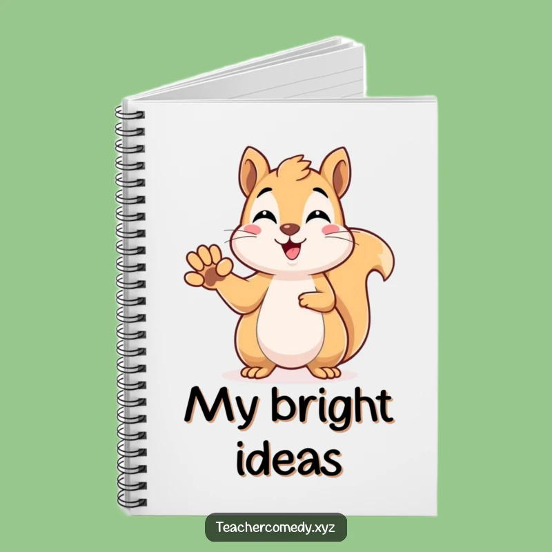 Funny Kawaii Squirrel Answering Notebook - Jot Down Your Bright Ideas!
