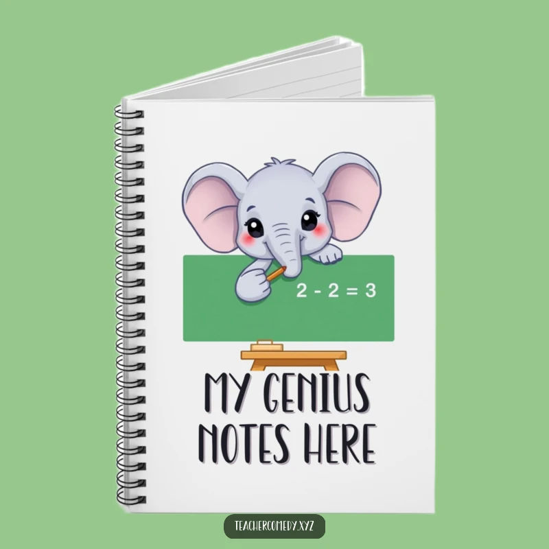 Funny Elephant Math Notebook, Stylish Journal For Smarty Pants