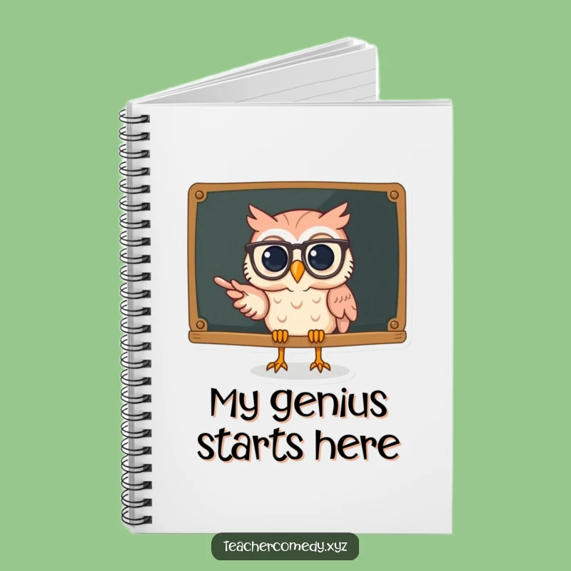 Funny Owl Professor Notebook: Smart Lessons, Humorous Journal for Ideas