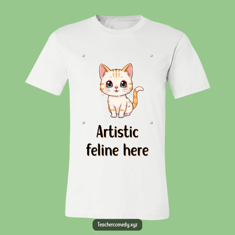 Funny Cat Artist T-Shirt: Cute Whiteboard Cat Apparel, Ideal Funny Gift for Pet Owners