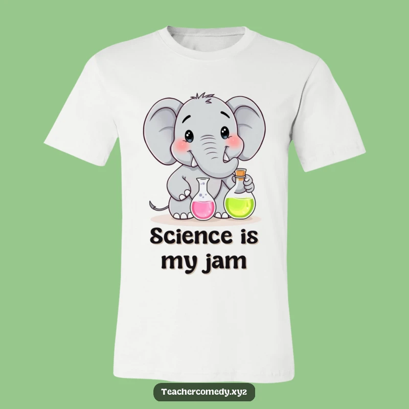 Funny Elephant Scientist T-Shirt: Cute Lab Experiment Apparel, Ideal Funny Gift