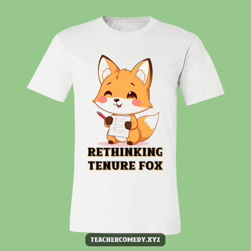 Funny Fox Teacher T-Shirt: Cute Grading Fox Apparel, Ideal Funny Gift for Book Lovers