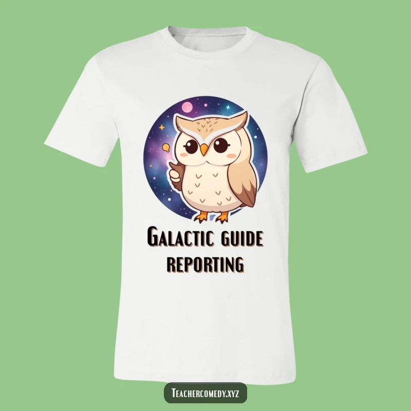 Funny Huffy Owl T-Shirt: Galactic Explorer Tee, Hilarious Space Humor Funny Gift!