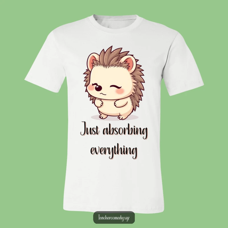 Funny Kawaii Hedgehog T-Shirt - Be All Ears with This Hilarious Tee!