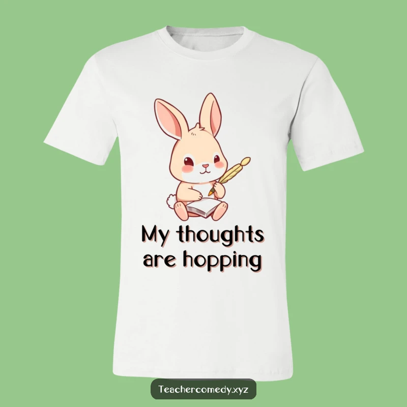 Funny Rabbit Quill T-Shirt: Curious Scholar Apparel, The Ultimate Funny Gift for Bookworms