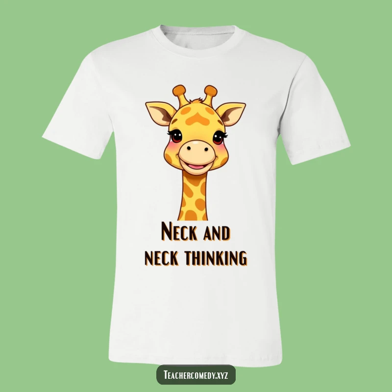 Funny Giraffe Concept Explainer T-Shirt: Humorous Long Neck Illustration Tee, Great Gift