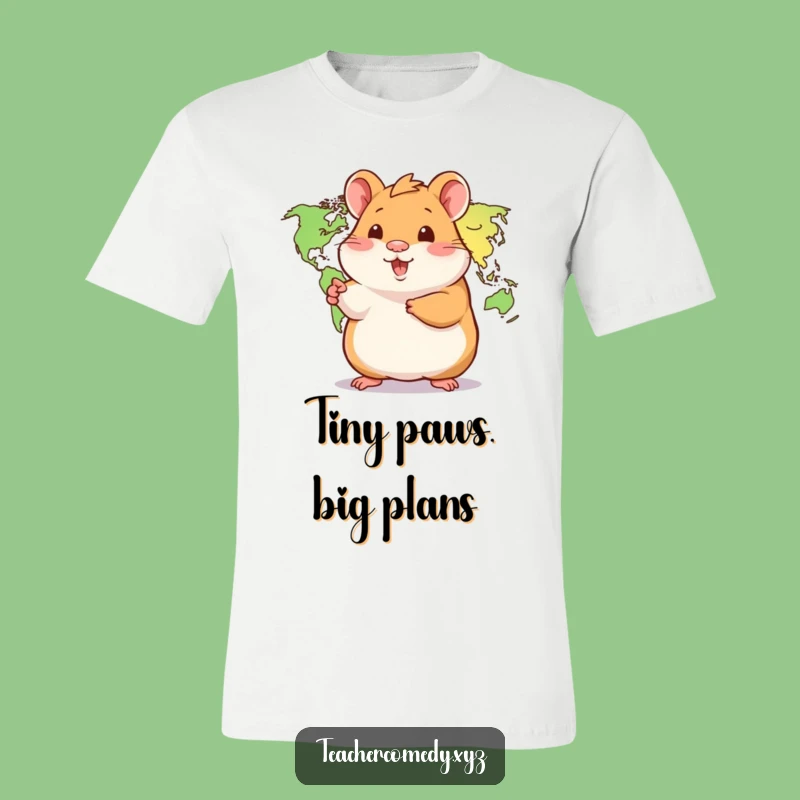 Funny Hamster World Map T-Shirt: Adventurous Pet Apparel, The Ultimate Funny Gift for Globetrotters