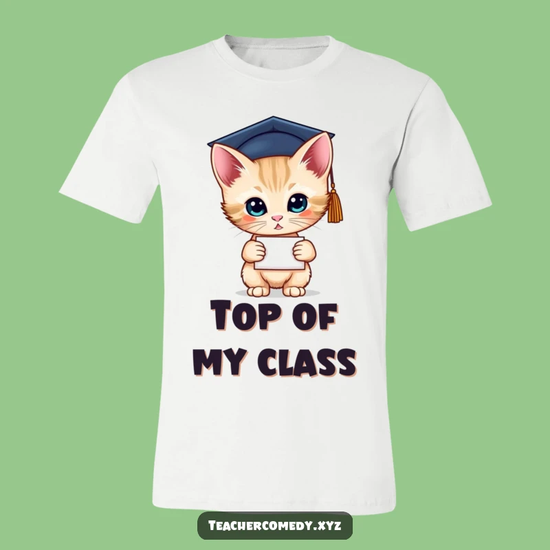 Funny Grad Kitten T-Shirt - Adorable Gift for Students
