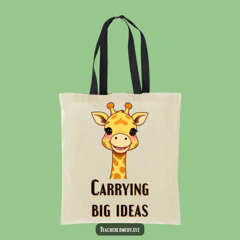 Funny Giraffe Knowledge Tote Bag: Carry Your Thoughts with This Hilarious Animal Design