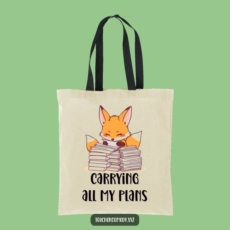 Funny Fox Organizer Tote Bag, Stylish Professional Carrier For Neat Freaks