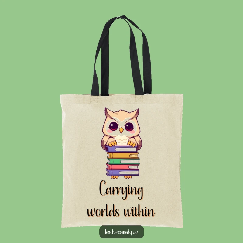 Funny Owl Reader Tote Bag: Stylish Book Owl Bag, Excellent Funny Gift for Librarians