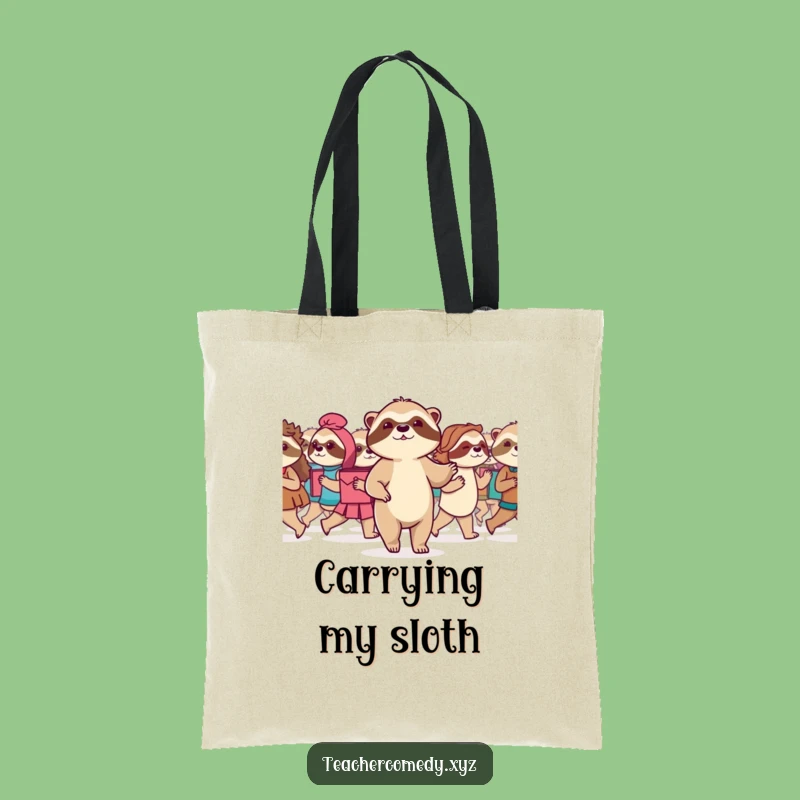 Funny Sloth Marching Tote Bag: Motivational Accessory, Perfect Funny Gift for Students and Achievers