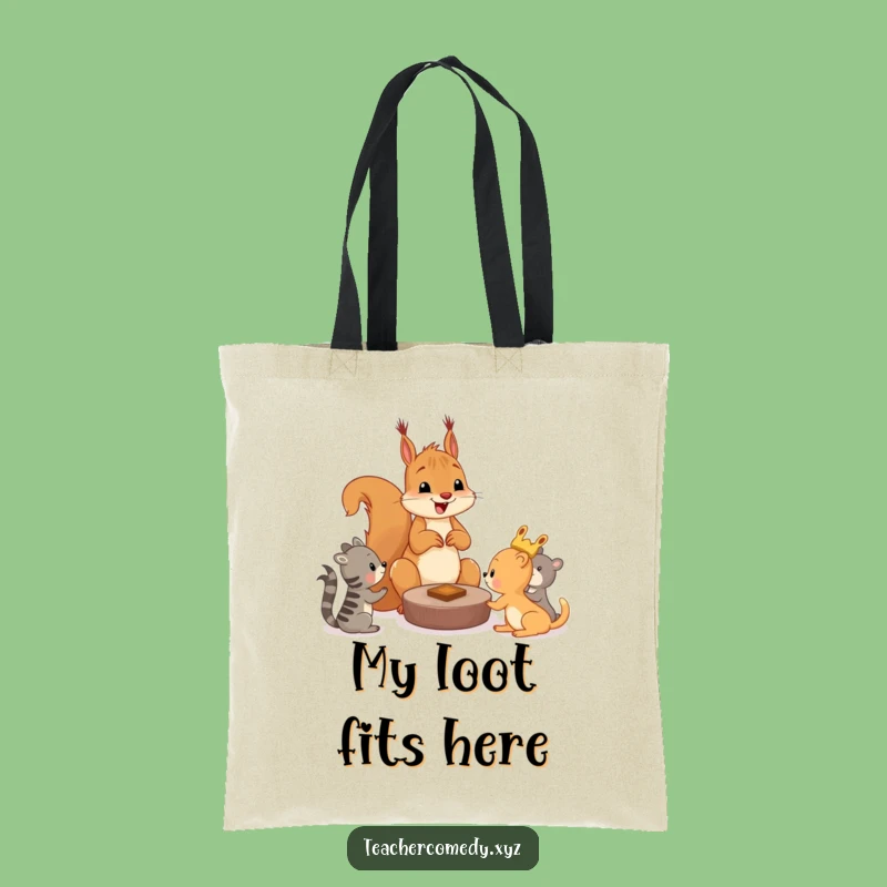 Funny Squirrel Game Tote Bag, Cheerful Carry-All For Playful Pals